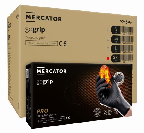 Rękawice Nitrylowe 50 szt. Gogrip Black - 10 op. (XXL 10-11) Rękawice Nitrylowe 50 szt. Gogrip Black - 10 op. (XXL 10-11)