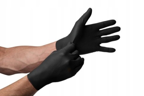 Rękawice Nitrylowe 50 szt. Gogrip Black - 10 op. (XXL 10-11) Rękawice Nitrylowe 50 szt. Gogrip Black - 10 op. (XXL 10-11)