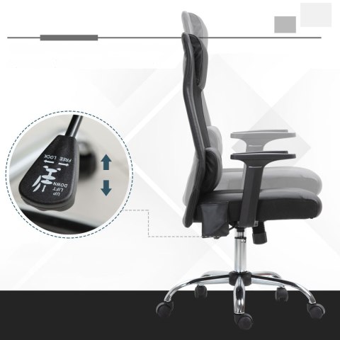 Fotel Biurowy Skóra Eko z Masażem PAKO V