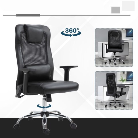 Fotel Biurowy Skóra Eko z Masażem PAKO V