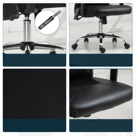 Fotel Biurowy Skóra Eko z Masażem PAKO V