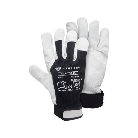 Rękawice Ochronne Tekson Practical 1252 Skóra Kozia Z Rzepem - 12 Par (9 - L) Rękawice Ochronne Tekson Practical 1252 Skóra Kozia Z Rzepem - 12 Par (9 - L)