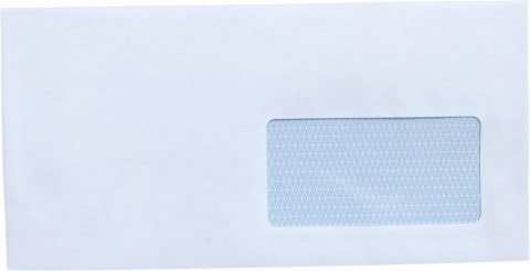 Koperta DL biała SK samoklejąca 110x220 mm - okienko 90x45 mm - 100 szt.