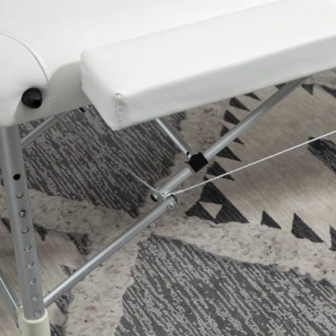 Łóżko Do Masażu Składane Aluminiowe Białe PAKO 700-039WT