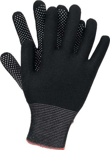 Rękawice robocze / Czarne / Rozmiar: 9 - L / OX-DOTUA_BW - 10 Par Rękawice robocze / Czarne / Rozmiar: 9 - L / OX-DOTUA_BW - 10 Par