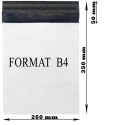 Foliopaki Kurierskie Białe B4 260x350mm - 1000 szt.