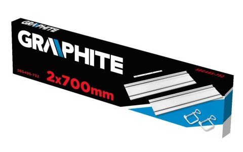 Szyny Prowadzące 2 x 700 mm, Łącznik, 2 Zaciski Szyny Prowadzące 2 x 700 mm, Łącznik, 2 Zaciski
