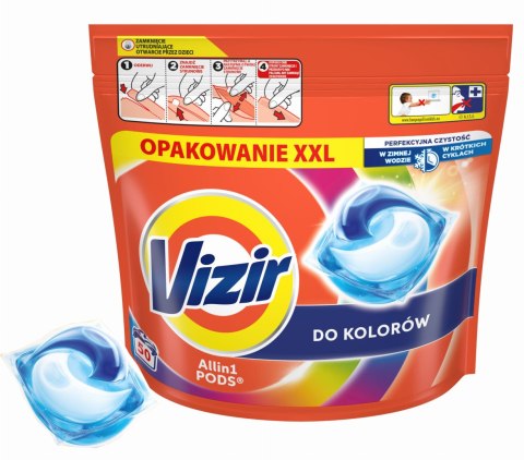 VIZIR Kapsułki Do Prania All In 1 PODS Do Koloru 50 szt. VIZIR Kapsułki Do Prania All In 1 PODS Do Koloru 50 szt.