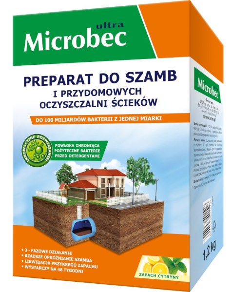 BROS - Microbec ULTRA 1kg zapach cytryny - preparat do szamb BROS - Microbec ULTRA 1kg zapach cytryny - preparat do szamb