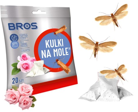 BROS - kulki kwiatowe na mole 20 szt BROS - kulki kwiatowe na mole 20 szt