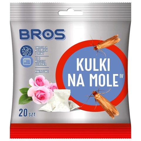 BROS - kulki kwiatowe na mole 20 szt BROS - kulki kwiatowe na mole 20 szt