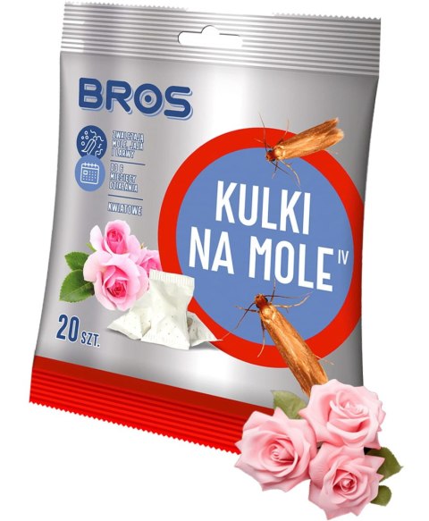 BROS - kulki kwiatowe na mole 20 szt BROS - kulki kwiatowe na mole 20 szt