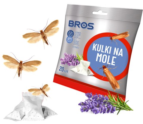 BROS - kulki lawendowe na mole 20 szt BROS - kulki lawendowe na mole 20 szt