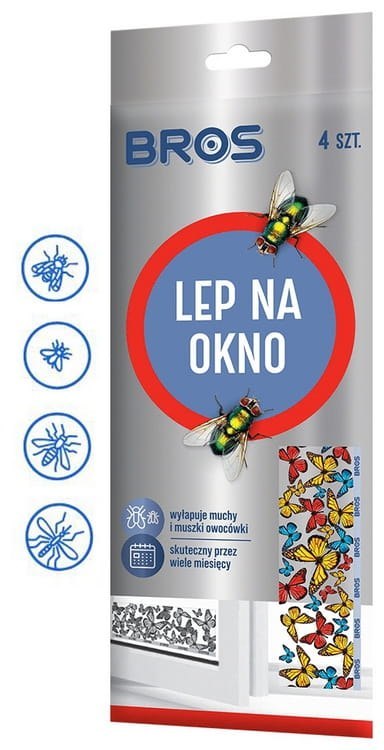 BROS - lep na okno 4-pak - 1 op. BROS - lep na okno 4-pak - 1 op.