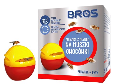 BROS - pułapka z płynem na muszki owocówki BROS - pułapka z płynem na muszki owocówki