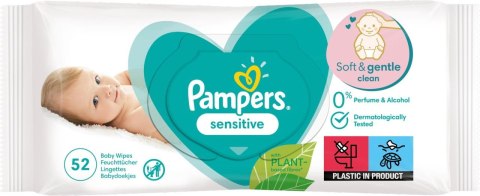 PAMPERS Chusteczki Nawilżane Sensitive 52 szt. - 1 op. PAMPERS Chusteczki Nawilżane Sensitive 52 szt. - 1 op.