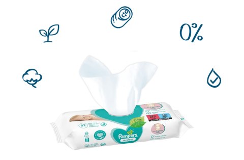 PAMPERS Chusteczki Nawilżane Sensitive 52 szt. - 1 op. PAMPERS Chusteczki Nawilżane Sensitive 52 szt. - 1 op.