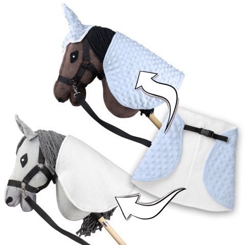 Derka i nauszniki Skippi dla Hobby Horse - niebieska - uniwersalny rozmiar Derka i nauszniki Skippi dla Hobby Horse - niebieska - uniwersalny rozmiar
