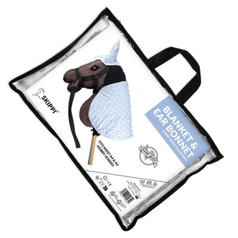 Derka i nauszniki Skippi dla Hobby Horse - niebieska - uniwersalny rozmiar Derka i nauszniki Skippi dla Hobby Horse - niebieska - uniwersalny rozmiar