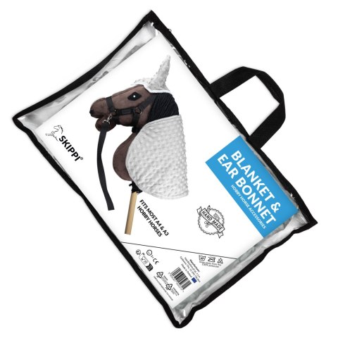 Derka i nauszniki Skippi dla Hobby Horse - szary - uniwersalny rozmiar Derka i nauszniki Skippi dla Hobby Horse - szary - uniwersalny rozmiar