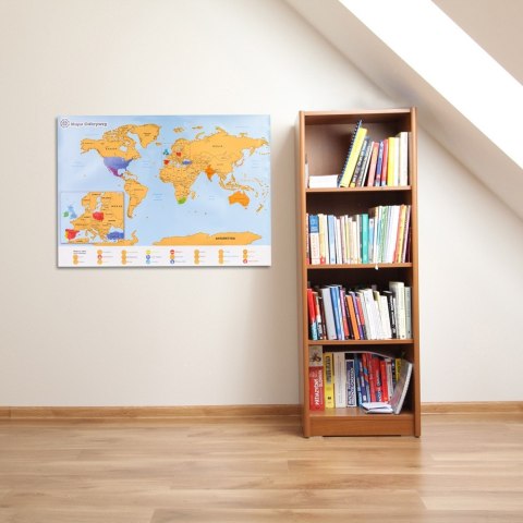 Mapa Odkrywcy Świat PL plakat ZDRAPKA w tubie duża Mapa Odkrywcy Świat PL plakat ZDRAPKA w tubie duża