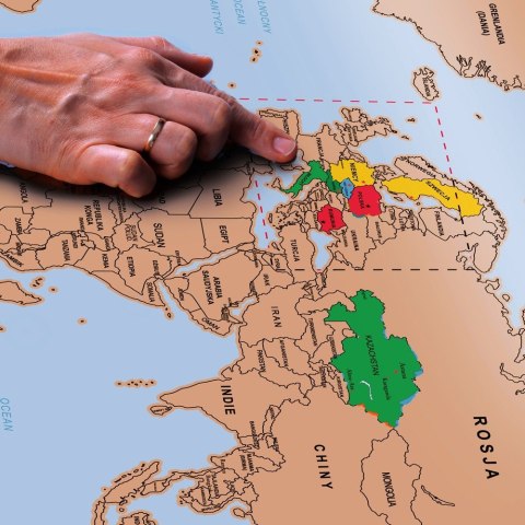 Mapa Odkrywcy Świat PL plakat ZDRAPKA w tubie duża Mapa Odkrywcy Świat PL plakat ZDRAPKA w tubie duża