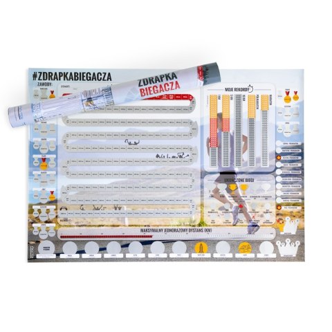 Zdrapka Biegacza plakat do zdrapywania PREZENT Zdrapka Biegacza plakat do zdrapywania PREZENT