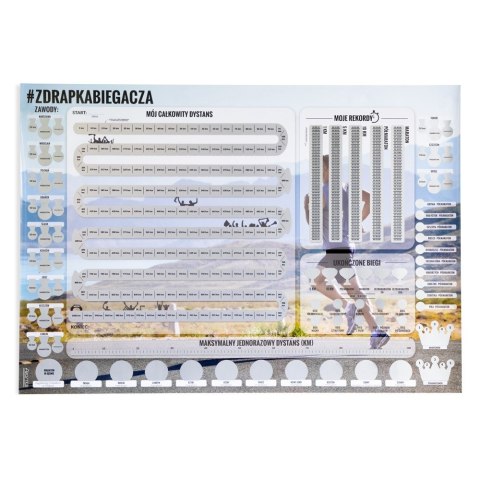 Zdrapka Biegacza plakat do zdrapywania PREZENT Zdrapka Biegacza plakat do zdrapywania PREZENT
