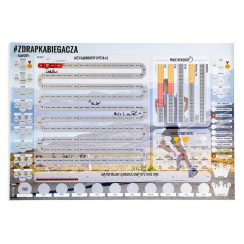 Zdrapka Biegacza plakat do zdrapywania PREZENT Zdrapka Biegacza plakat do zdrapywania PREZENT