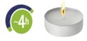 AURA Podgrzewacze Tealights Deko Premium 4h 30 szt. pf10-30s