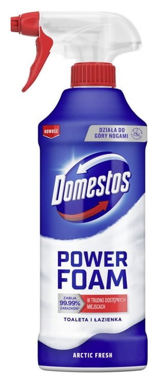 Domestos Power Foam Piana Do Mycia Toalety i Łazienki Arctic Fresh 435ml Domestos Power Foam Piana Do Mycia Toalety i Łazienki Arctic Fresh 435ml