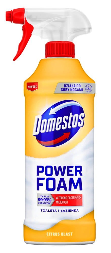 Domestos Power Foam Piana Do Mycia Toalety i Łazienki Citrus Blast 435ml Domestos Power Foam Piana Do Mycia Toalety i Łazienki Citrus Blast 435ml