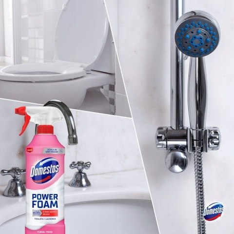 Domestos Power Foam Piana Do Mycia Toalety i Łazienki Floral Fresh 435ml Domestos Power Foam Piana Do Mycia Toalety i Łazienki Floral Fresh 435ml