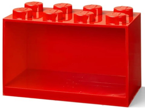 LEGO - Półka w kształcie klocka z ośmioma wypustkami - Czerwona LEGO - Półka w kształcie klocka z ośmioma wypustkami - Czerwona