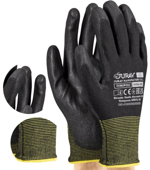 Rękawice Robocze Czarne J-TIMIPOLI_BB - 240 Par (10 - XL) Rękawice Robocze Czarne J-TIMIPOLI_BB - 240 Par (10 - XL)