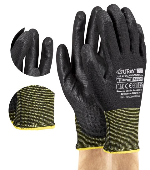 Rękawice Robocze Czarne J-TIMIPOLI_BB - 240 Par (10 - XL) Rękawice Robocze Czarne J-TIMIPOLI_BB - 240 Par (10 - XL)