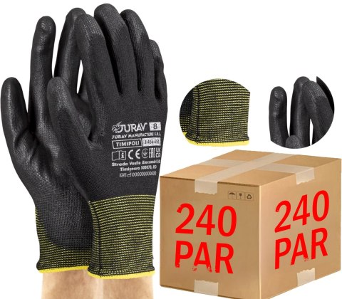 Rękawice Robocze Czarne J-TIMIPOLI_BB - 240 Par (10 - XL) Rękawice Robocze Czarne J-TIMIPOLI_BB - 240 Par (10 - XL)
