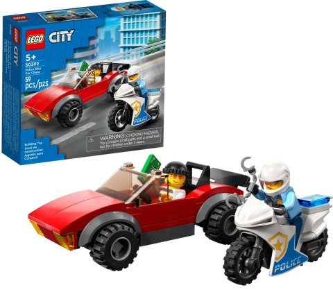 60392 - LEGO City - Motocykl policyjny - pościg za samochodem 60392 - LEGO City - Motocykl policyjny - pościg za samochodem