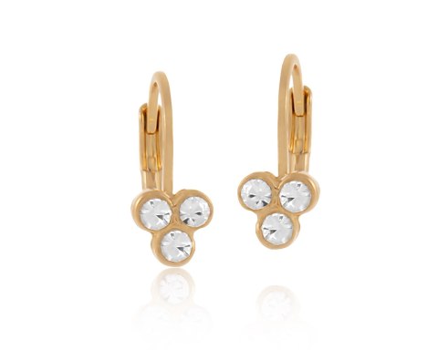 Kolczyki z trzema kryształkami (P13275AU)