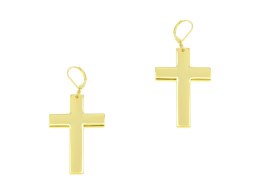 Kolczyki grube, wiszące krzyże (P15/ROZ/26AU)
