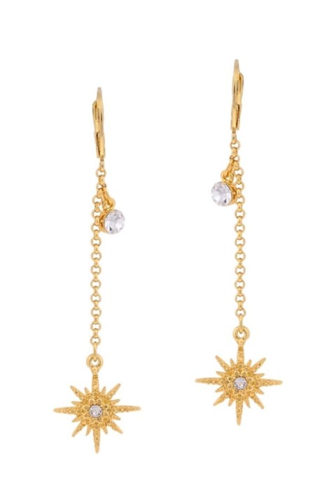 Kolczyki gwiazdki na łańcuszkach (P21/ZIM/09AU)