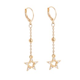 Kolczyki gwiazdki na łańcuszku (P21/TEN/20AU)