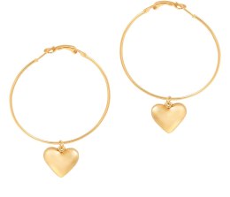 Kolczyki koła z większym sercem (P15/TGU/99AU)