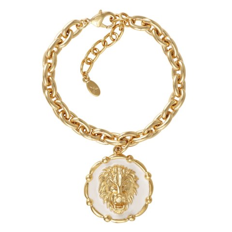 Bransoletka z lwem na białym tle (B23/LAT/83Au)