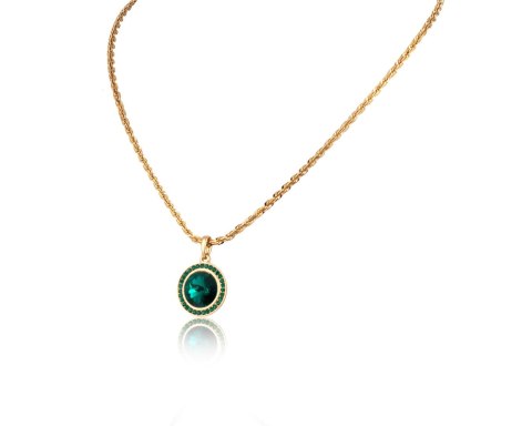 Naszyjnik z kryształem Primero w kolorze Emerald (C24/LAT/64/3AU) Naszyjnik z kryształem Primero w kolorze Emerald (C24/LAT/64/3AU)