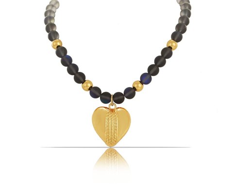 Naszyjnik z opali z sercem z kolekcji Heart Harmony (C23/KOR/197AU) Naszyjnik z opali z sercem z kolekcji Heart Harmony (C23/KOR/197AU)