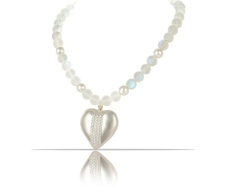 Naszyjnik z opali z sercem z kolekcji Heart Harmony (C23/KOR/198AG) Naszyjnik z opali z sercem z kolekcji Heart Harmony (C23/KOR/198AG)
