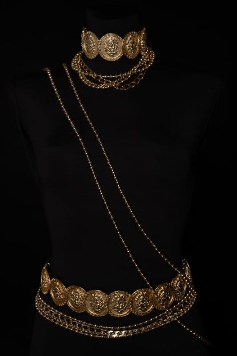 Pasek z boginią Kala z kolekcji Black and Gold (LV23/FSH/35AU) Pasek z boginią Kala z kolekcji Black and Gold (LV23/FSH/35AU)