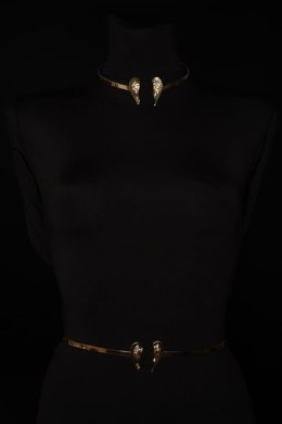Pasek ze skrzydłami w połówkach serc z kolekcji Black and Gold (LV23/FSH/34A