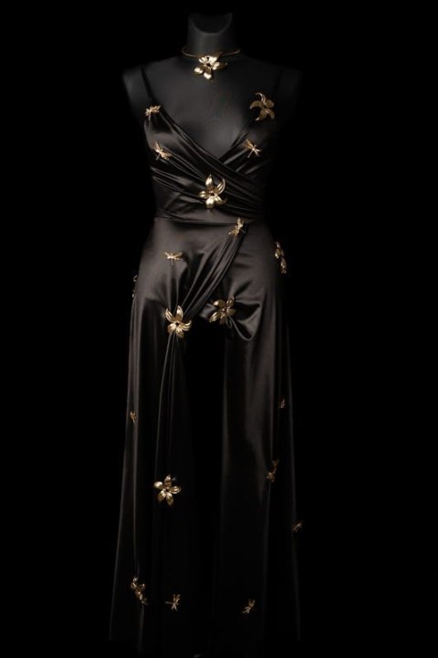 Pin z ważką z kryształkami z kolekcji Black and Gold (NP23/FSH/41AU) Pin z ważką z kryształkami z kolekcji Black and Gold (NP23/FSH/41AU)